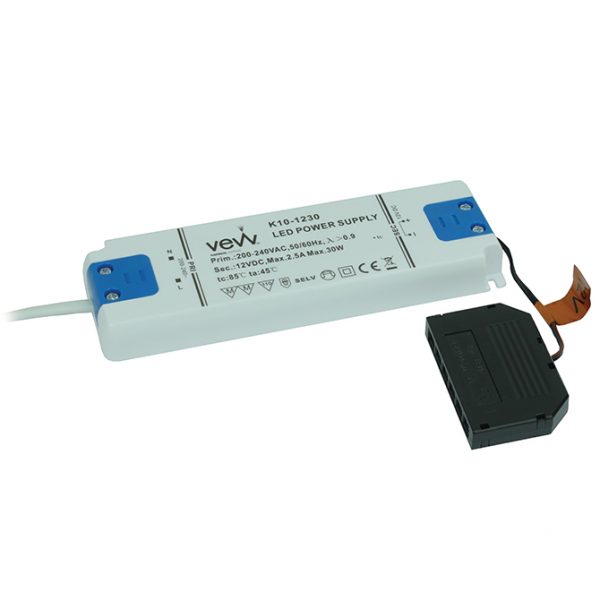 30W 12V LED DRIVER WITH 6-PORT MICRO PLUG CONNECTOR K10-1230 670X670