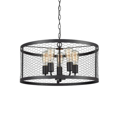 Bach industrial & 5 lamp ceiling pendant light T01-0019 670X670 2