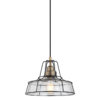 Cadence antique metal finish ceiling pendant light with industrial framing- T01-0016 670X670
