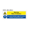 vewhygiene warning risk of infection and must maintain gap of 2 metres coronavirus safety sign 2